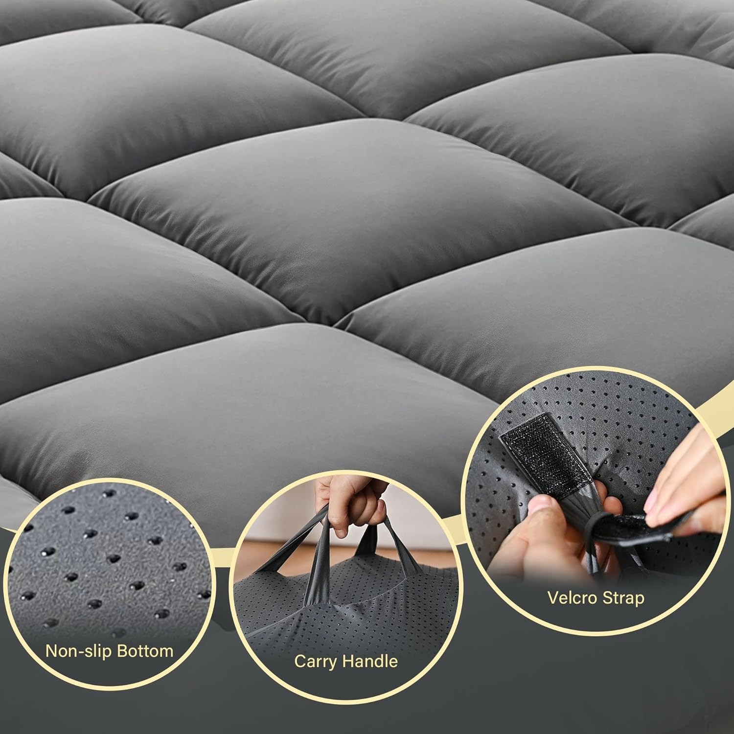 Queen Japanese Floor Mattress – Foldable Futon with Memory Foam Comfort