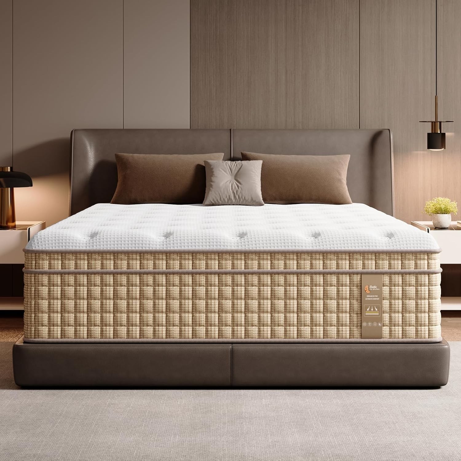 Full Mattress 12 Inch, 7-Zone Contouring Bed in a Box,Firm Hotel Collection
