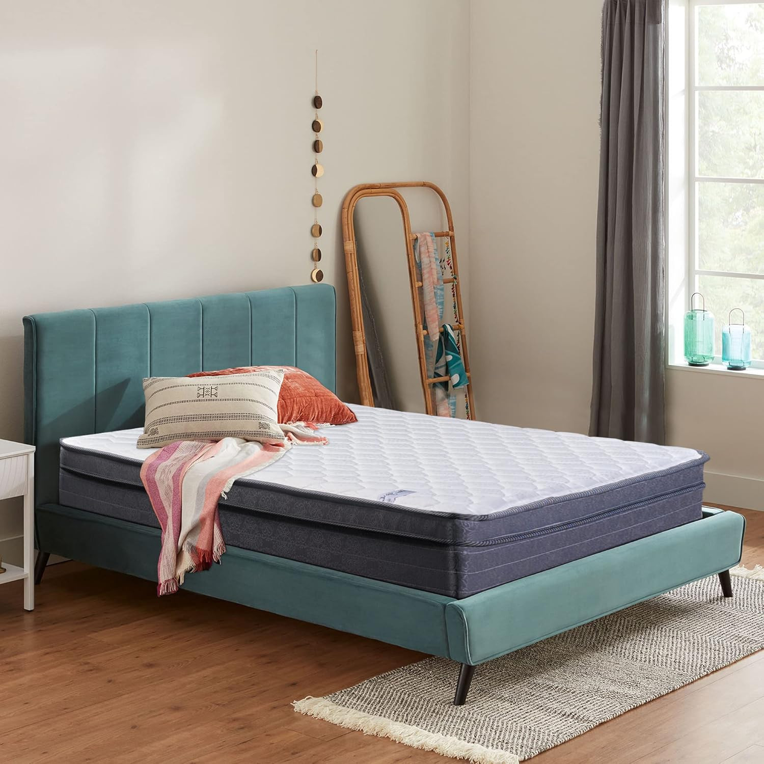10-Inch Plush Hybrid Euro Top Mattress for Better Sleep & Back Pain Relief, Quee