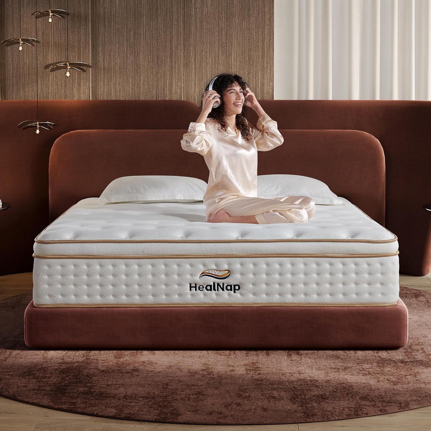 Queen,14inch Queen Hybrid Mattress in a Box Memory Foam Mattress Full Size Firm