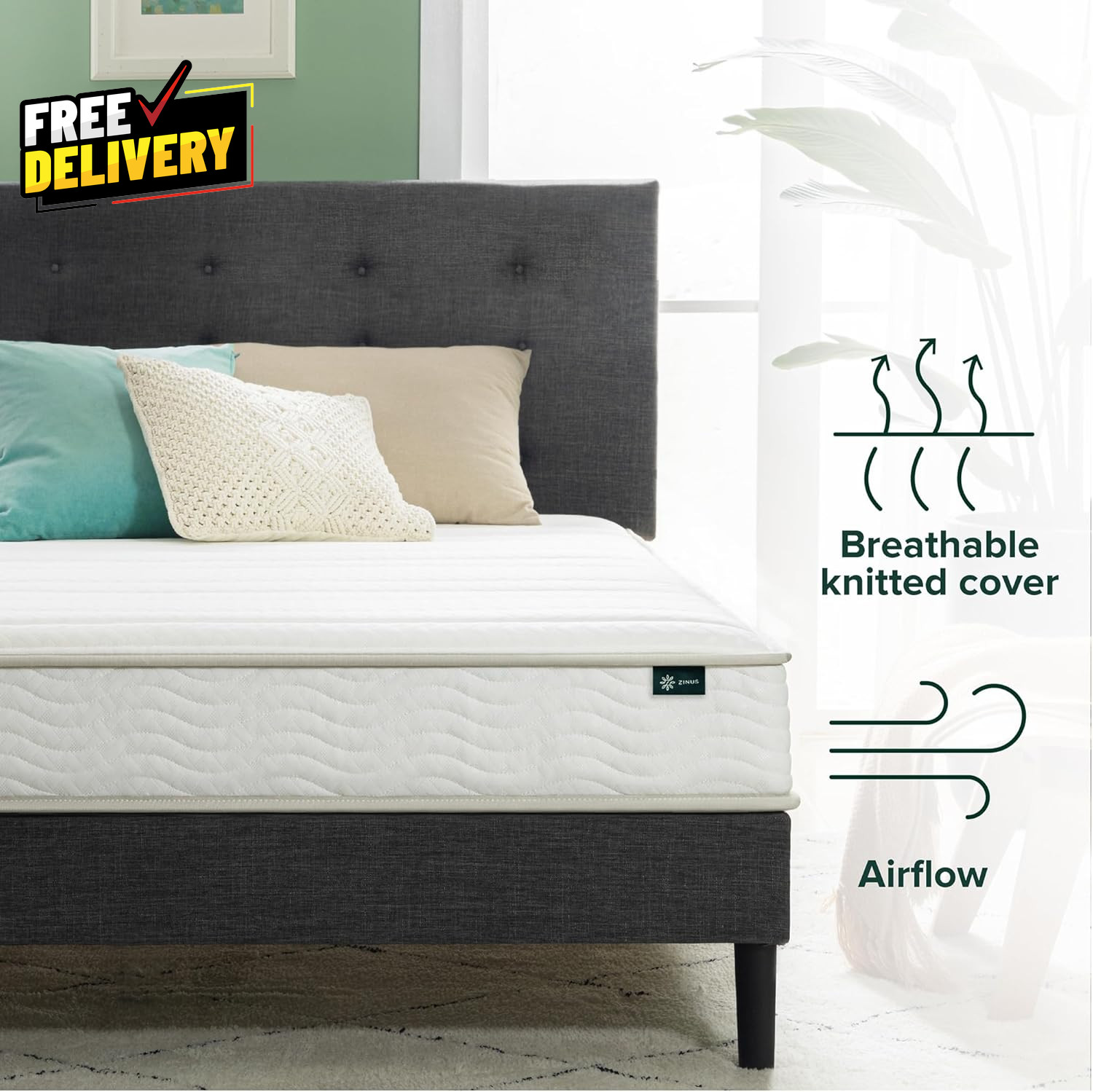 6 Inch Foam and Spring Hybrid Mattress New Version Twin XL Fiberglass Free M….