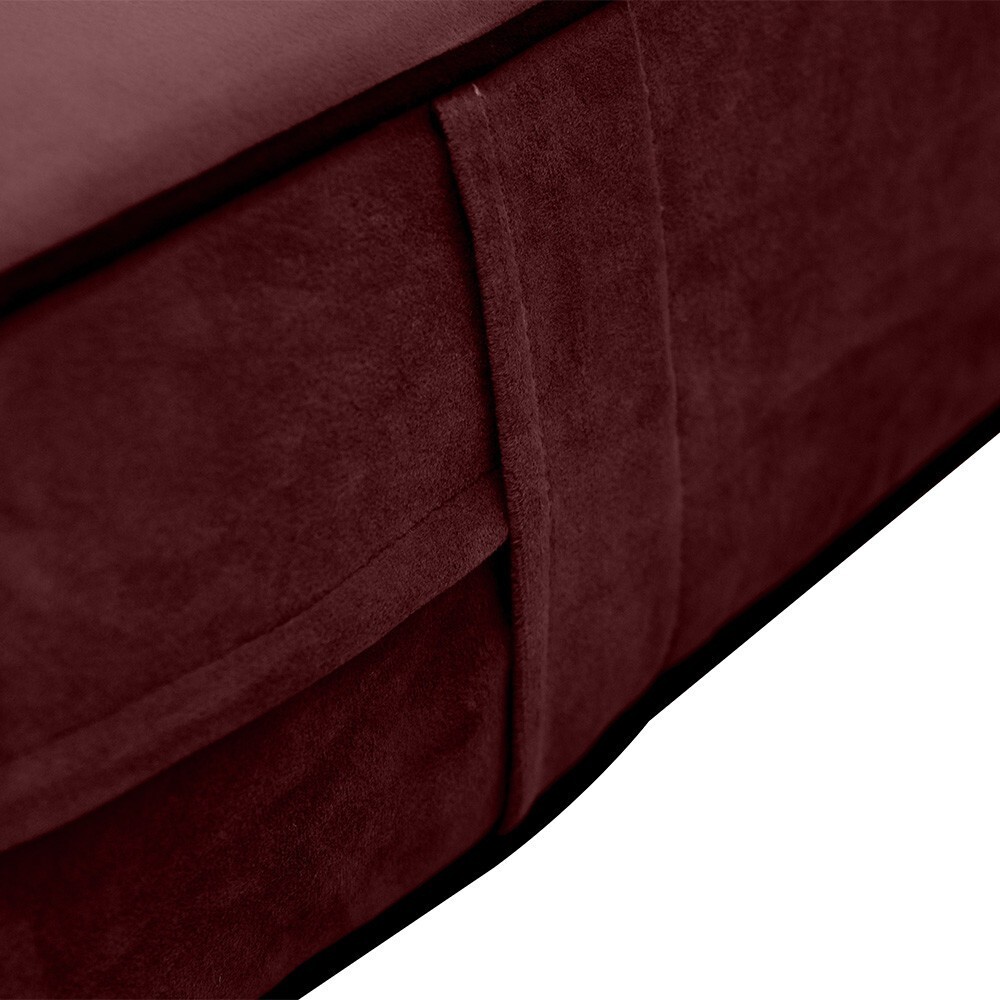 Contrast Pipe 6″ Twin-XL 80x39x6 Velvet Indoor Daybed Mattress COVER ONLY-AD368