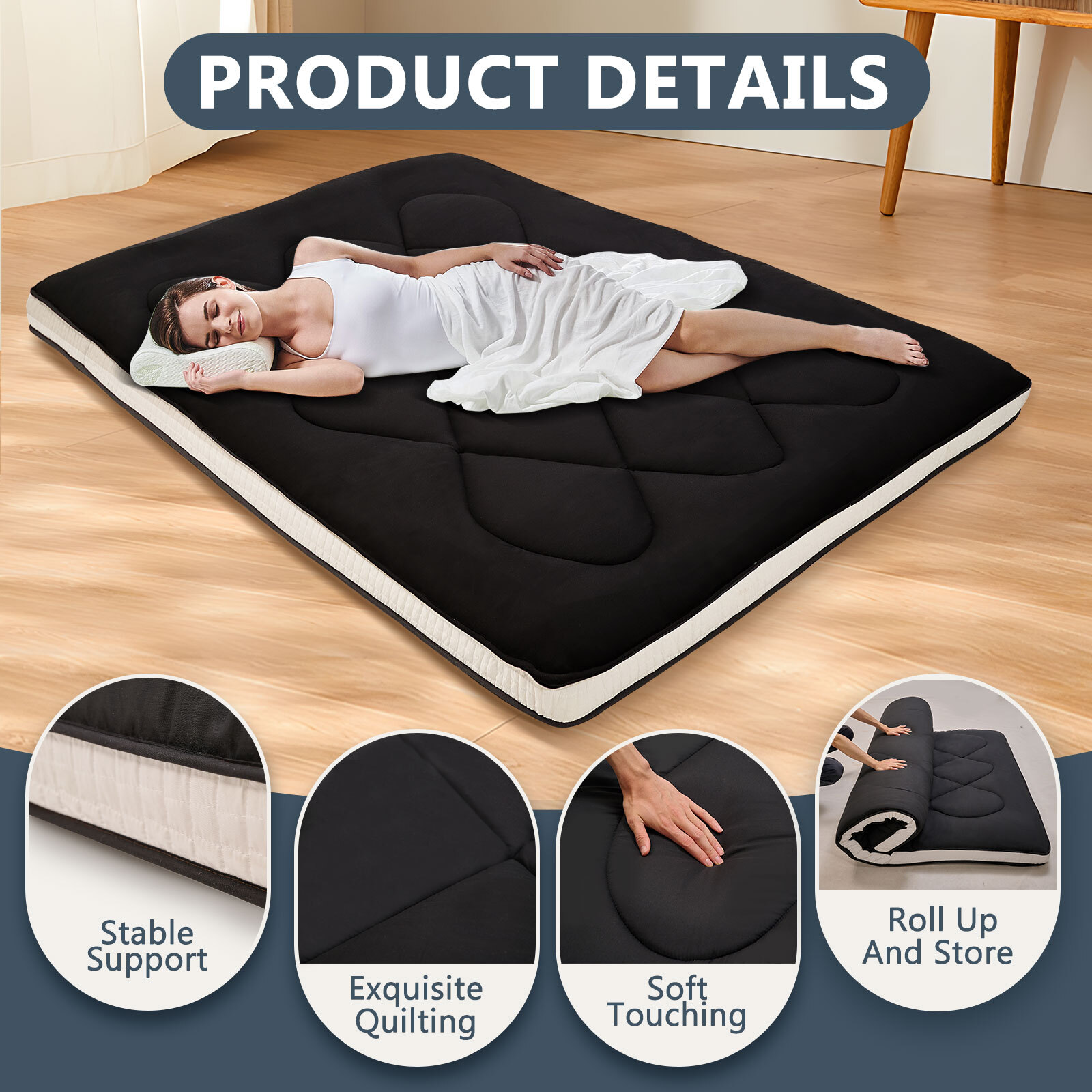 NAIZEA Japanese Futon Floor Mattress Floor Mattress Foldable Tatami For Sleeping
