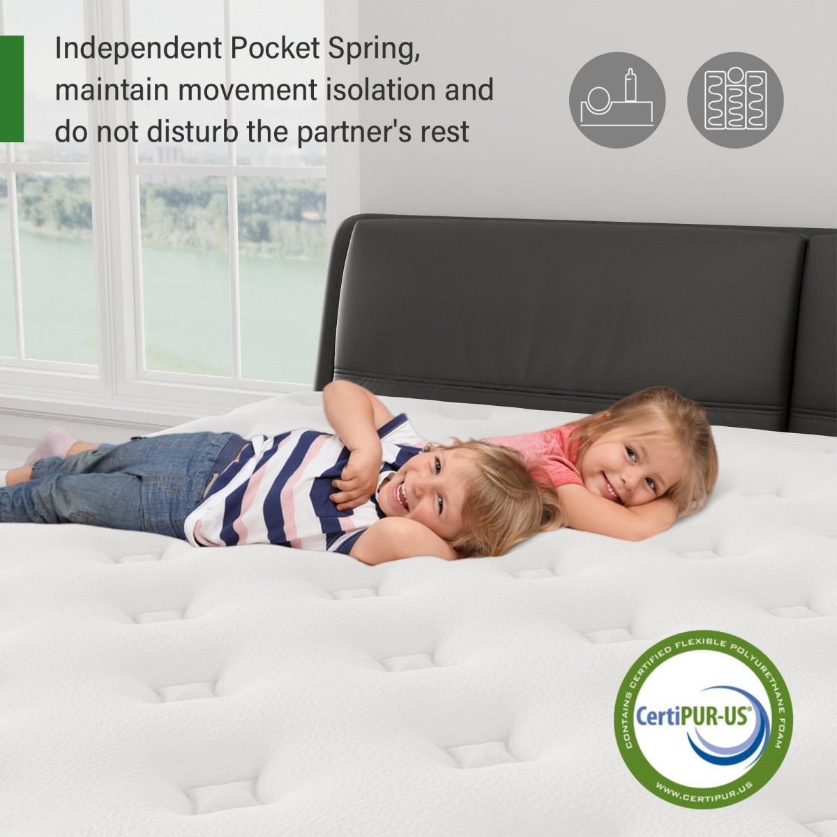 12 Inch Queen Size Mattress Gel Memory Foam Pocket Spring Hybrid Medium Firm Bed