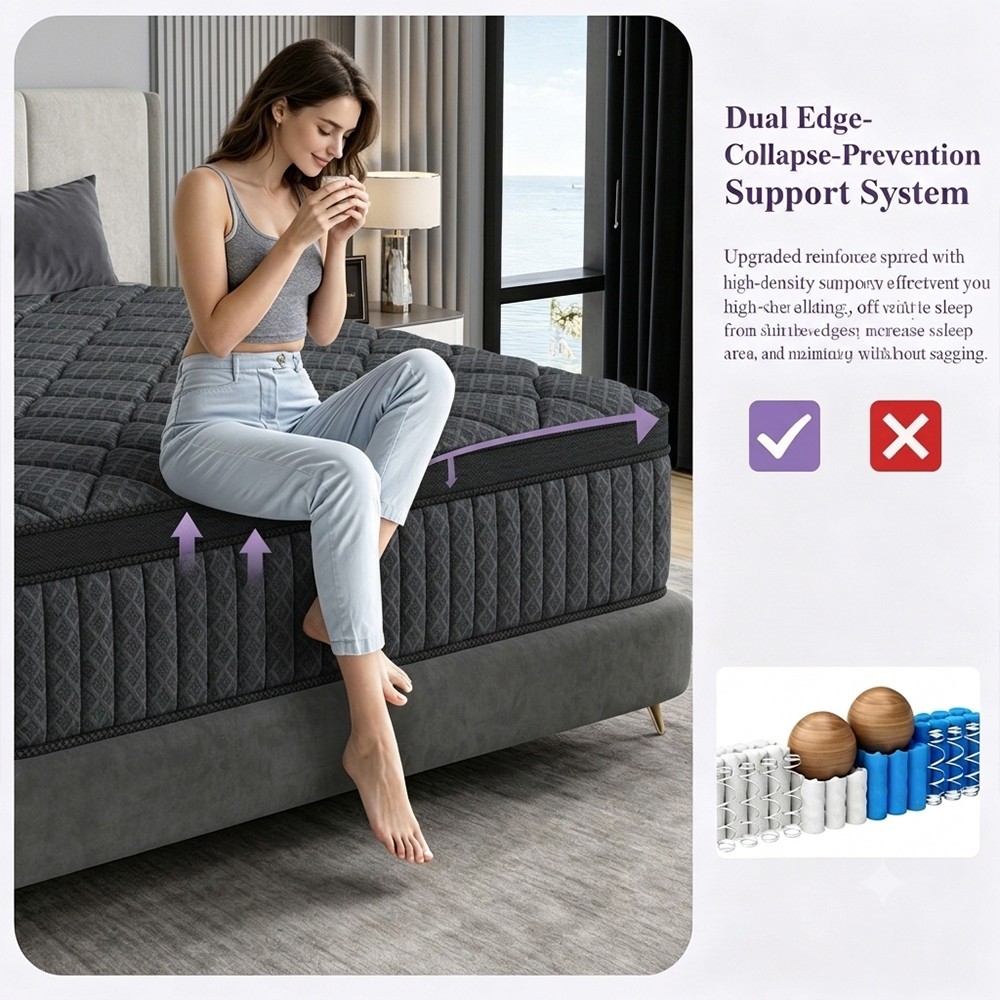 8″10″12″14″ Twin Full Queen King Size Mattress in a Box Hybrid Spring MemoryFoam