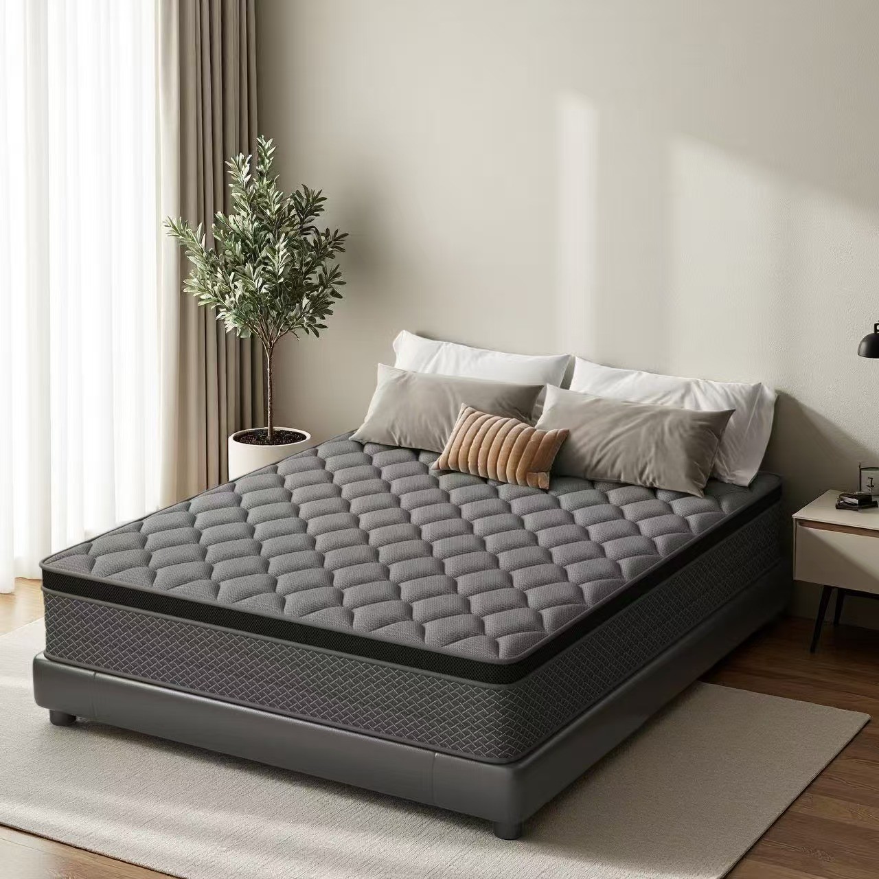 10″ Full Size Memory Foam &Spring Hybrid Mattress Bed In a Box
