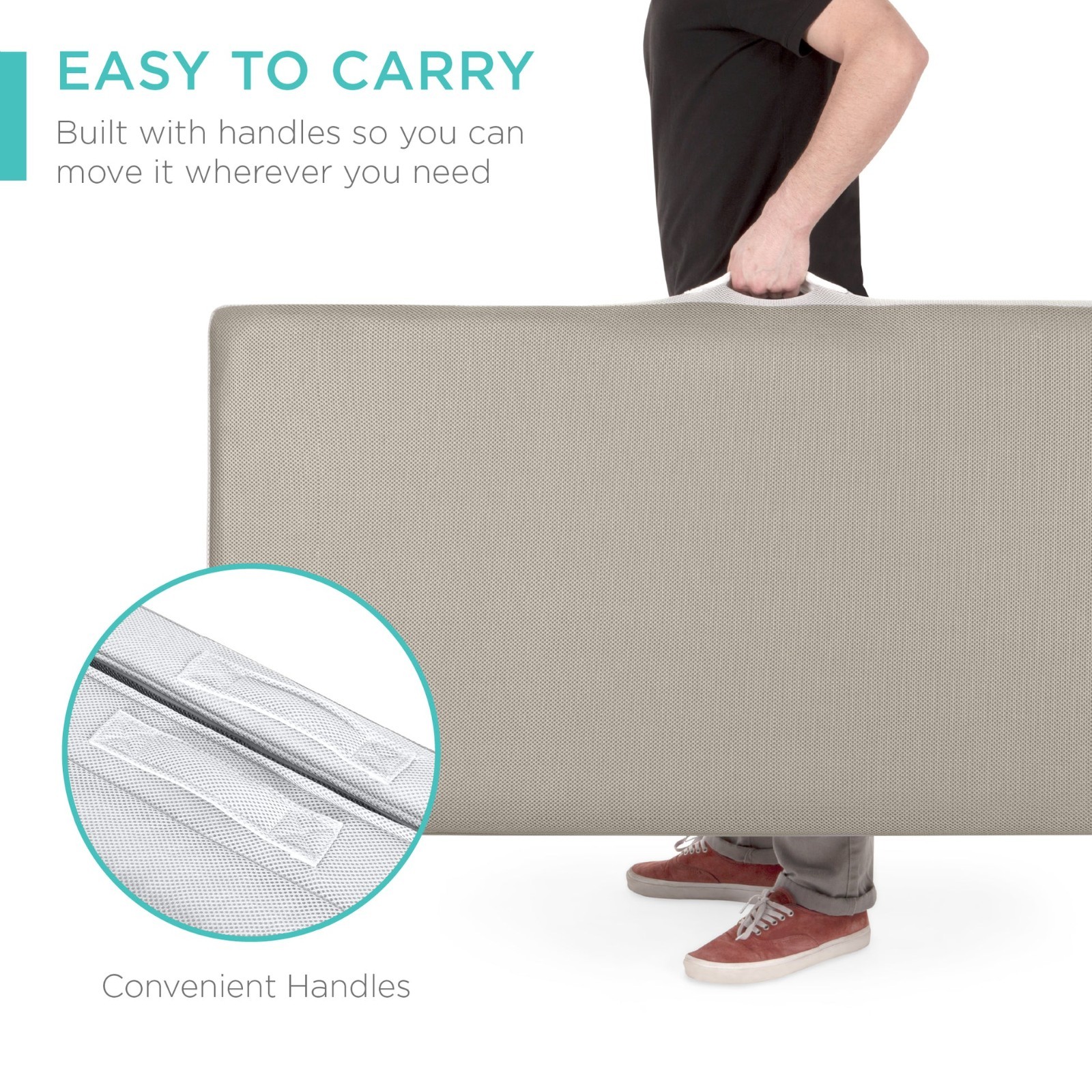 Foldable Twin Mattress, Brand New, Camping, Gaming, Home Guests, Seating, Sleep