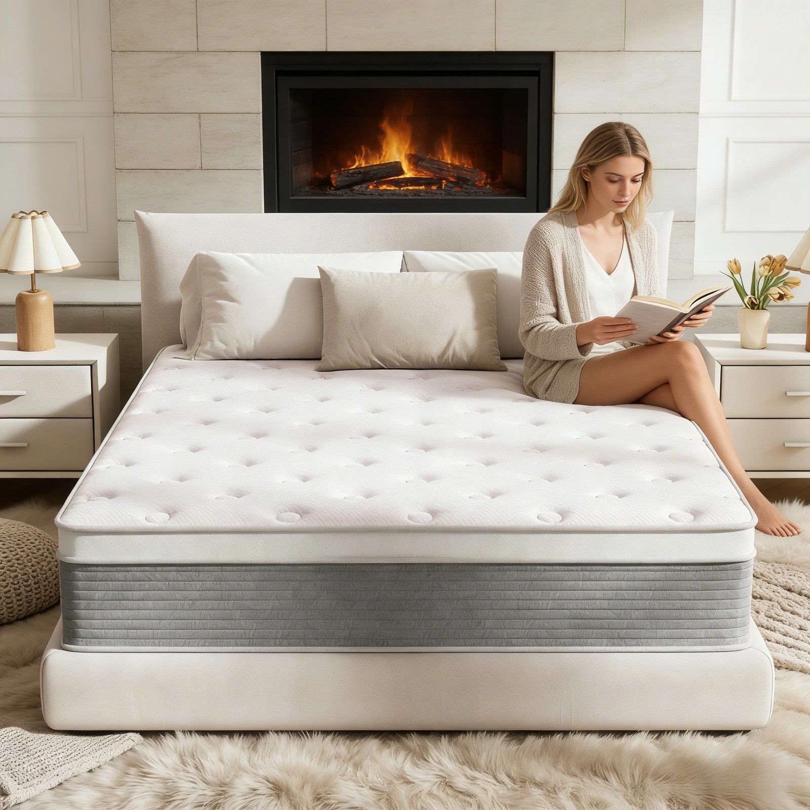 12″ 14″ Mattress Queen Full Twin King Size Comfort Spring Memory Foam in a Box