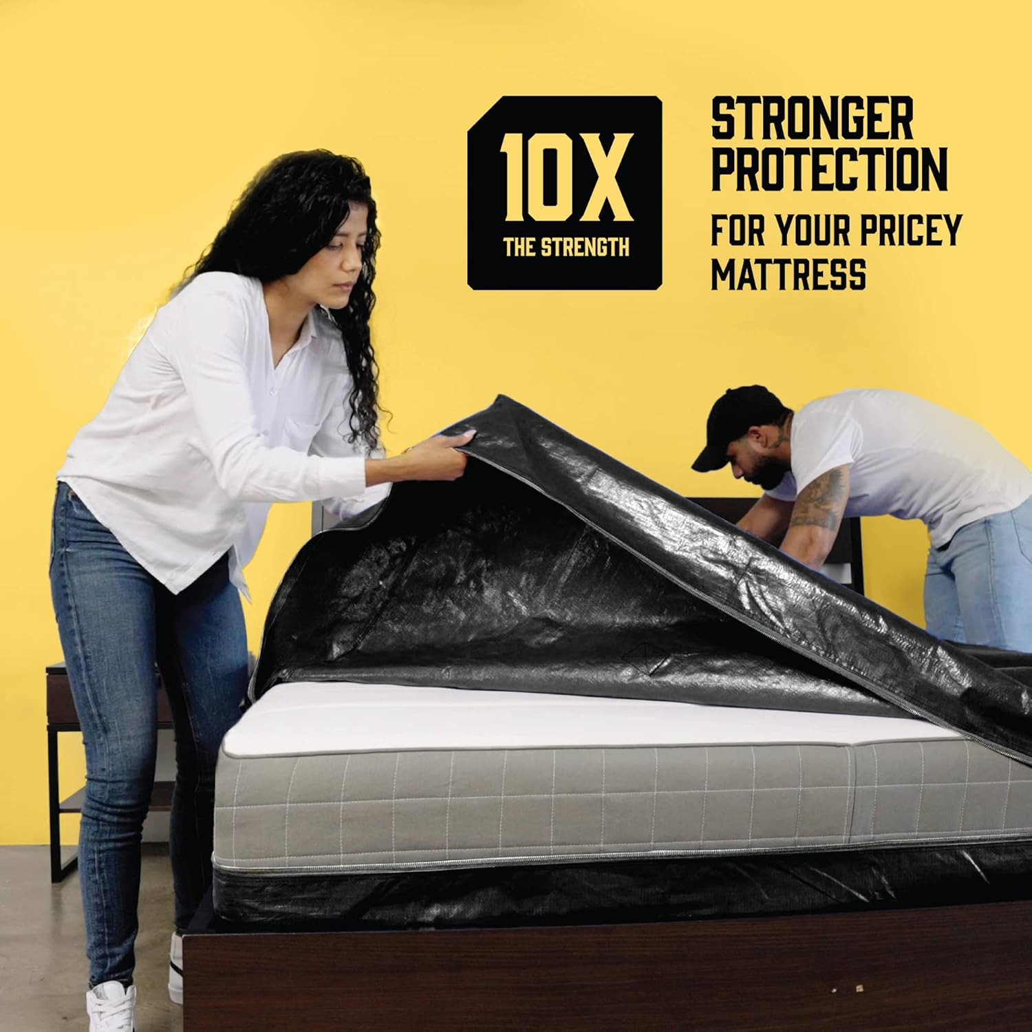 Mattress Bags for Moving with 8 Handles – Cali King Size – Extra-Thick Mattress