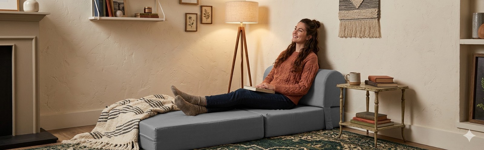Portable Sleeper Chair Folding Foam Beds, Sofa, Couches 6x24x70 Gray