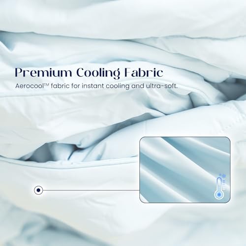 Outlast Deepsleep Cooling Comforter, Full/Queen Queen (90″x90″) Light Grey
