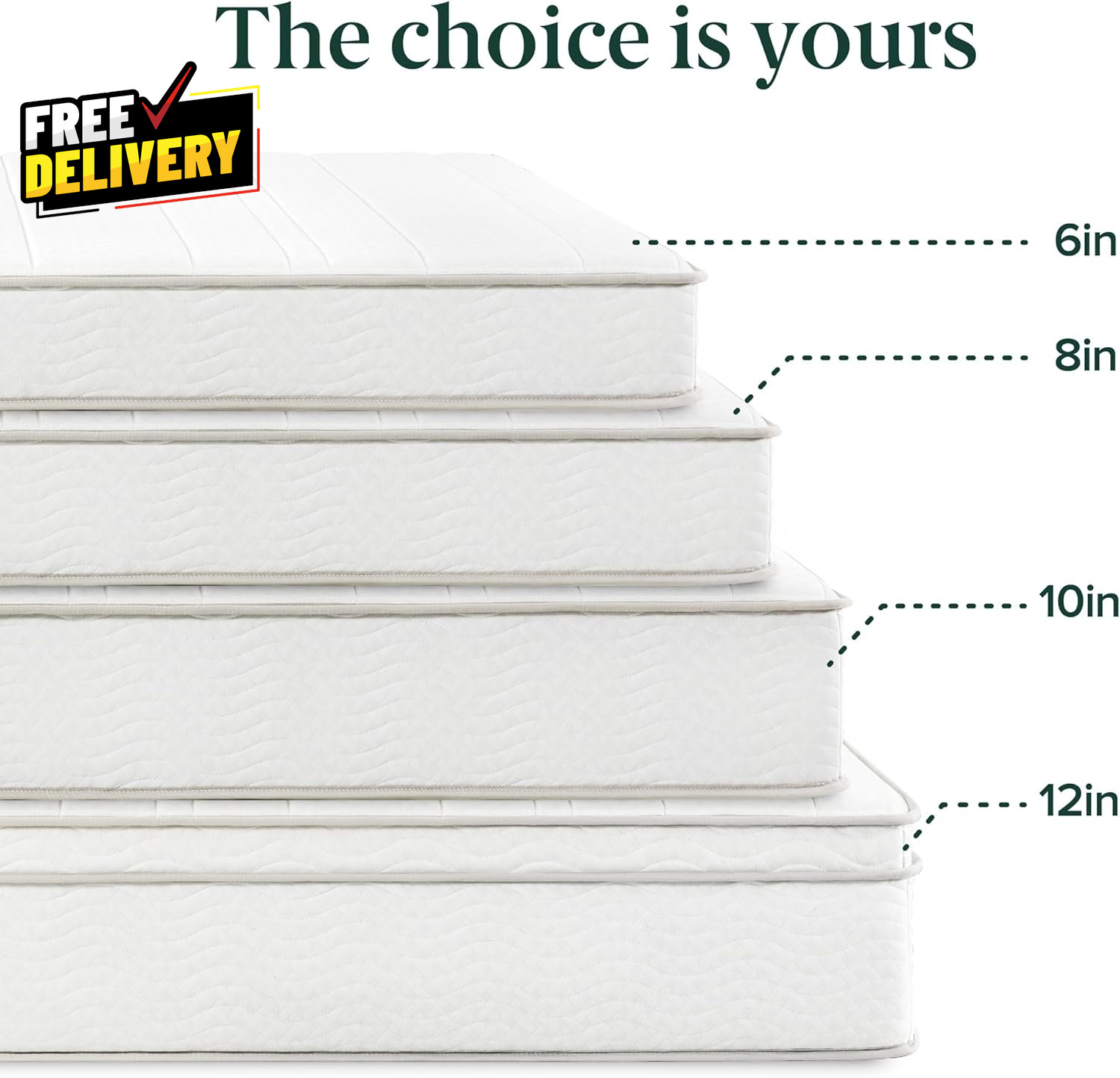 6 Inch Foam and Spring Hybrid Mattress New Version Twin XL Fiberglass Free M….