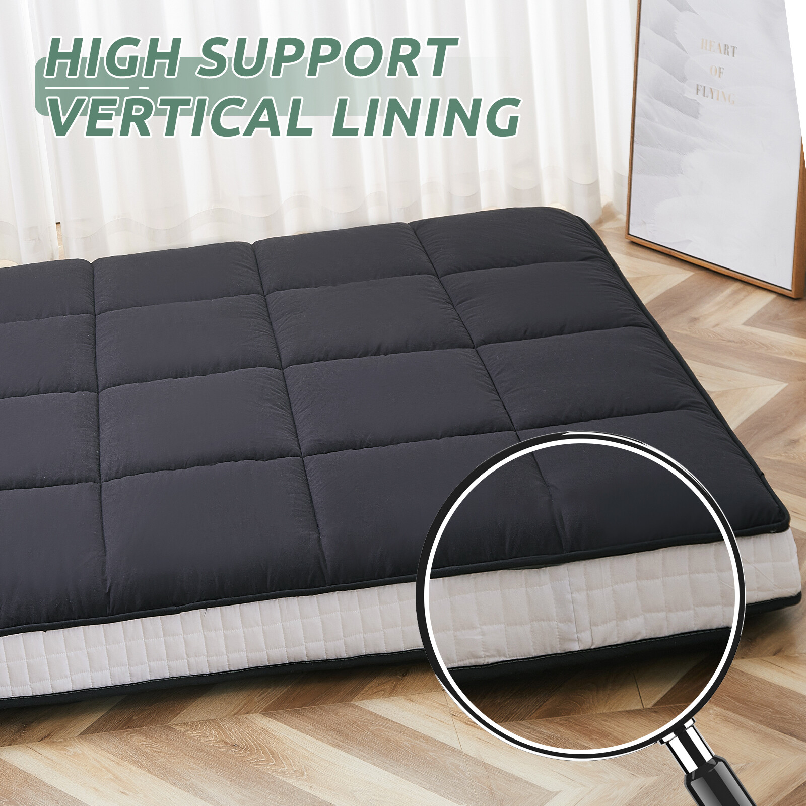 Slsy 80*54*4inch Japanese Floor Mattress Thicken Tatami Mat Dorm Sleeping Pad