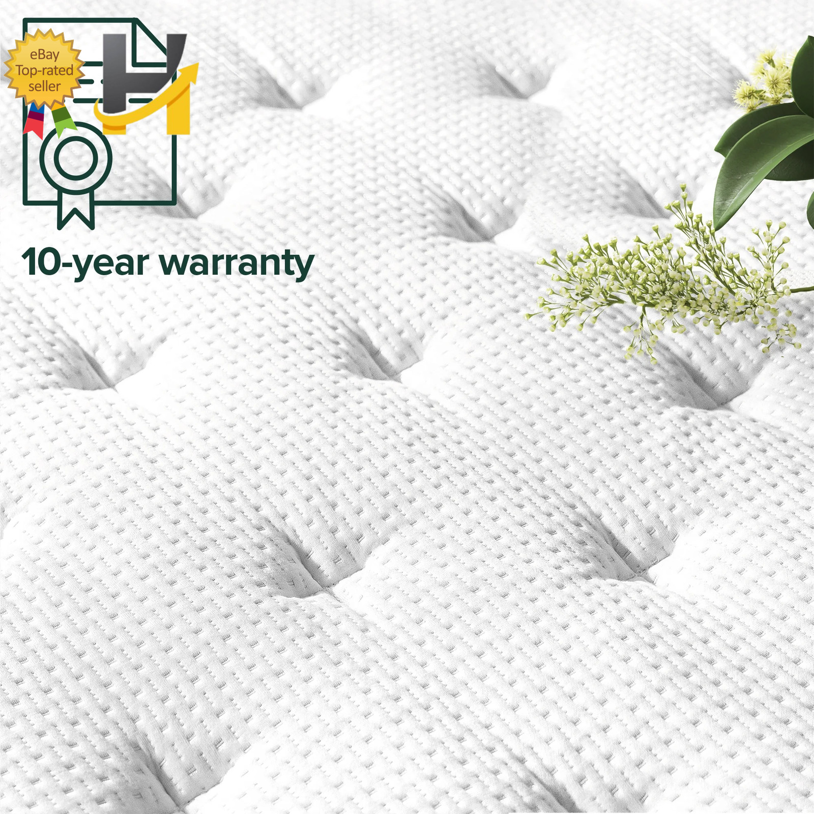Zinus Support Plus 10″ Twin Tight Top Medium Hybrid Mattress with Comfort Foam