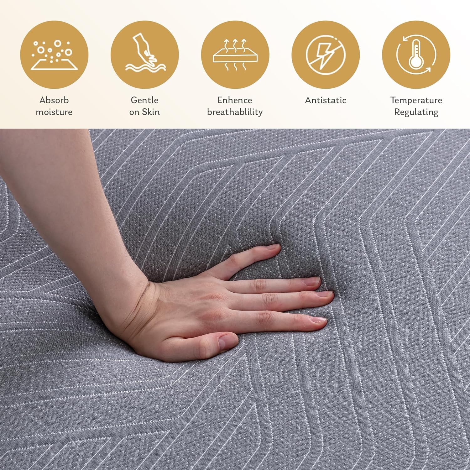 EGOHOME 14 Inch Twin Mattress, Copper Gel Memory Foam Mattress for Pain Relief,