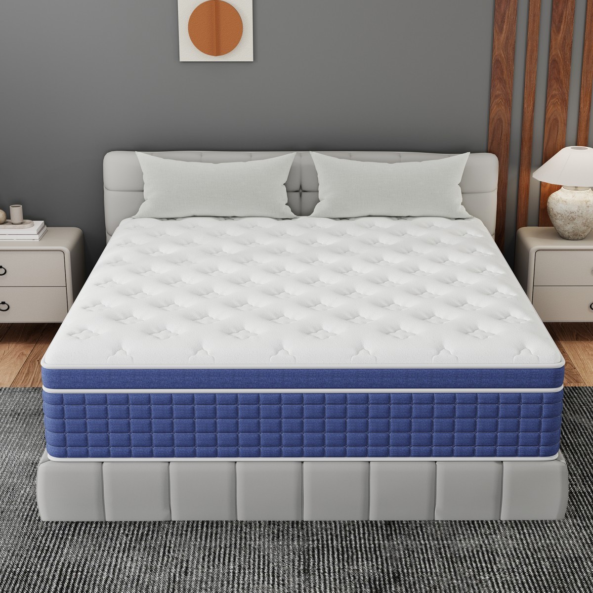 12″ 14″ Hybrid Mattress in a Box Twin Full Queen King Pocket Spring Medium Firm