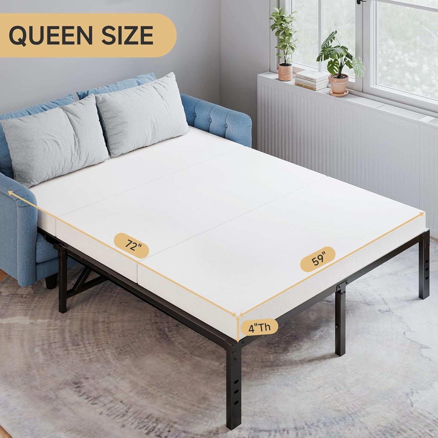 Sofa Bed Mattr Replacement 4 Inch – Fo Sofa Beds Mattr