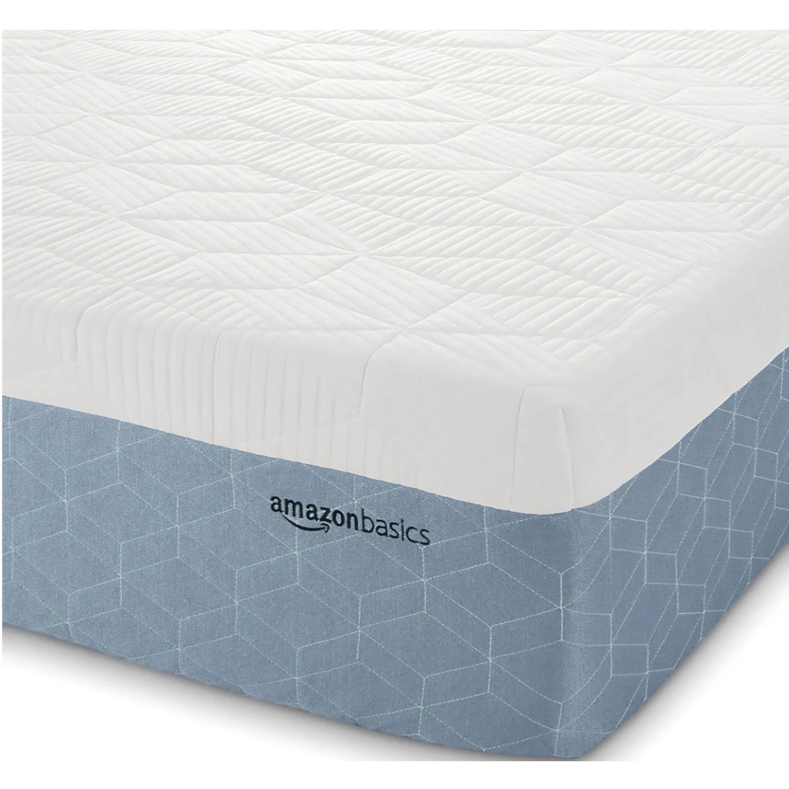 Queen Memory Foam Mattress, Medium Firm, Cooling Gel, 12 inches, White/Gray