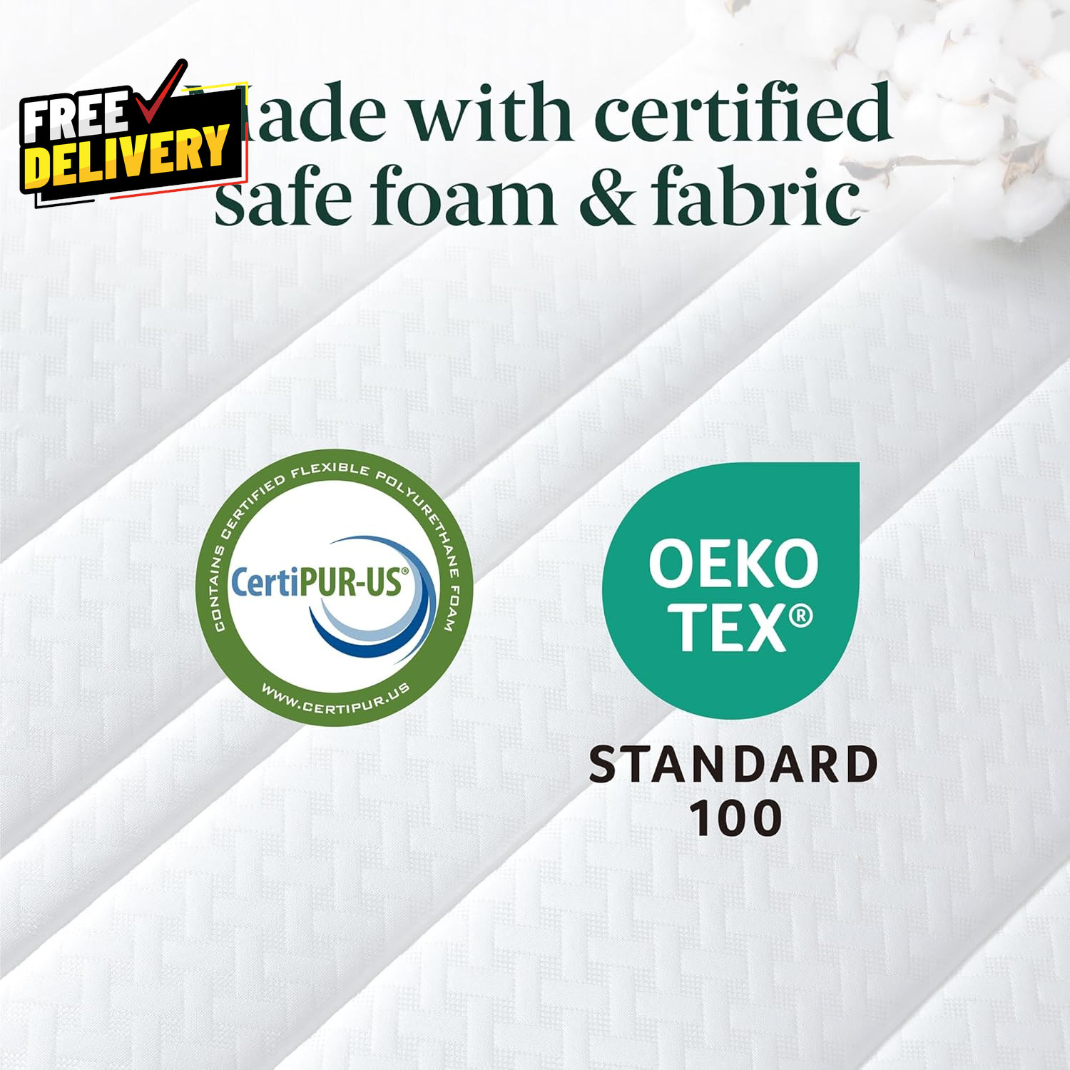 6 Inch Foam and Spring Hybrid Mattress New Version Twin XL Fiberglass Free M….