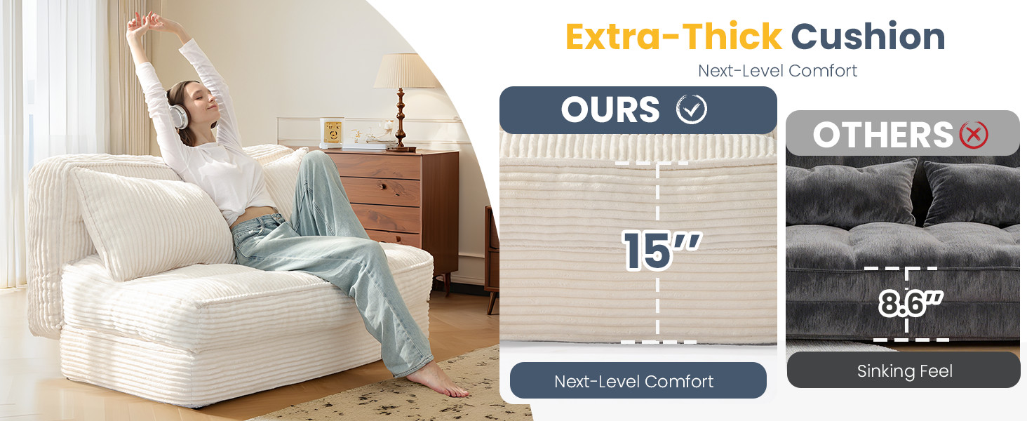 Convertible Folding Sofa Bed with Fixed Fre,Bonel Couch Loveseat