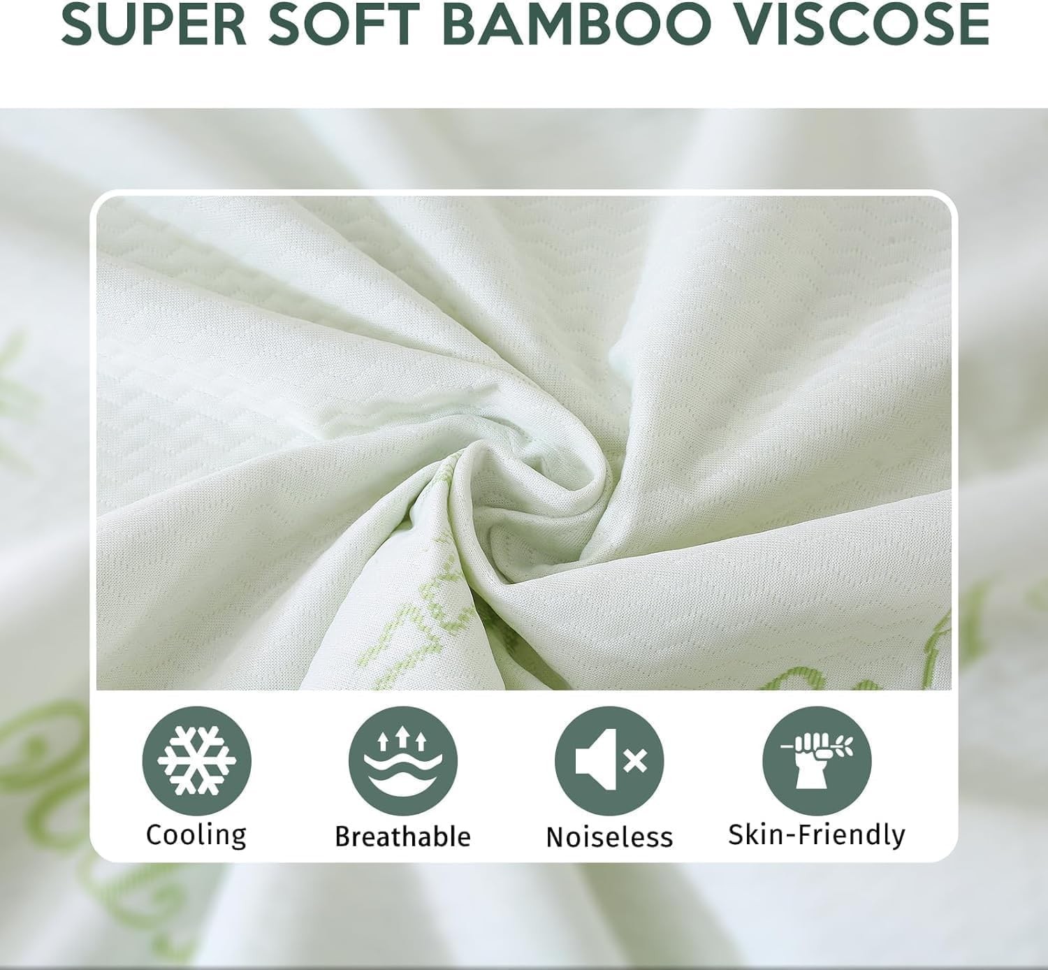 MUXHOMO 2 Pack California King Mattress Protector, King, White