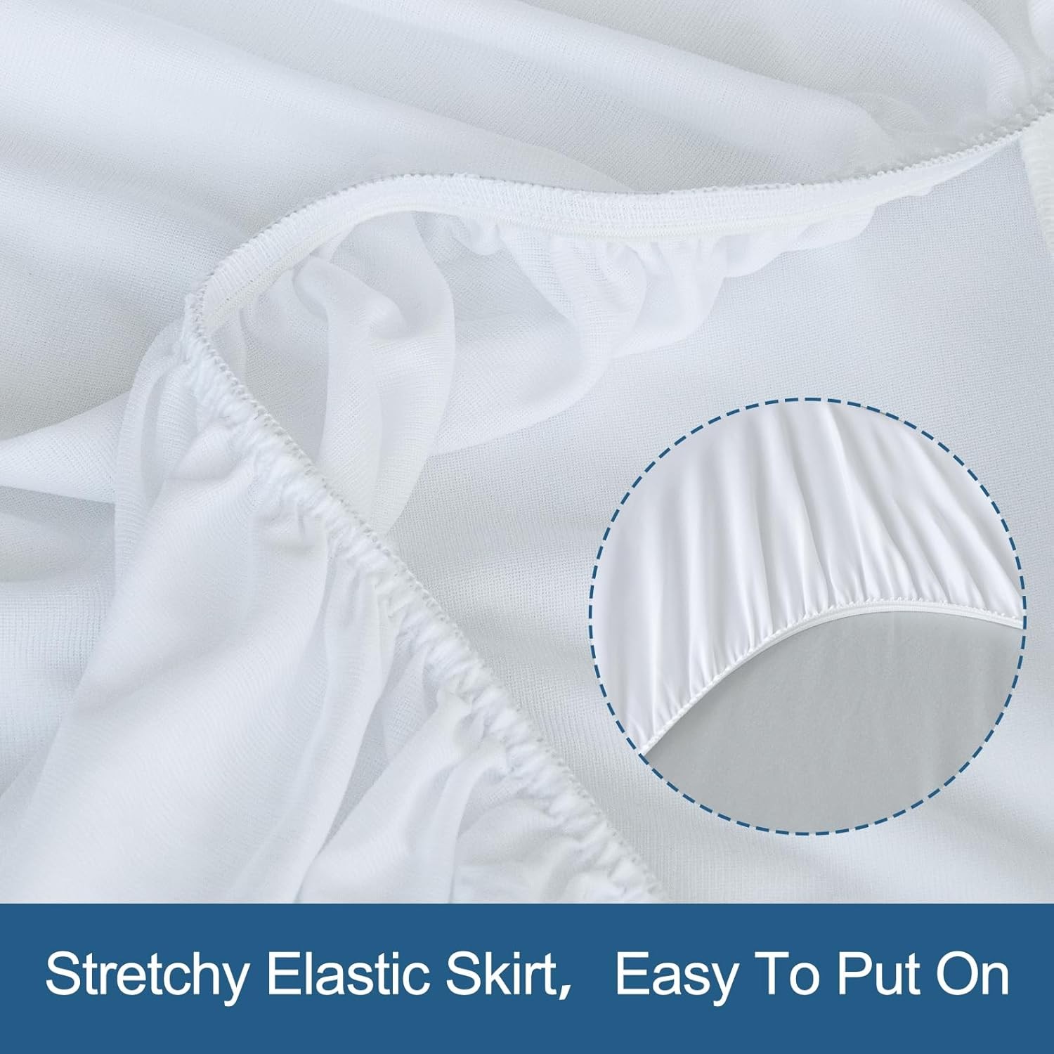 SPRINGSPIRIT Full Size Waterproof Mattress Protector, Full, White