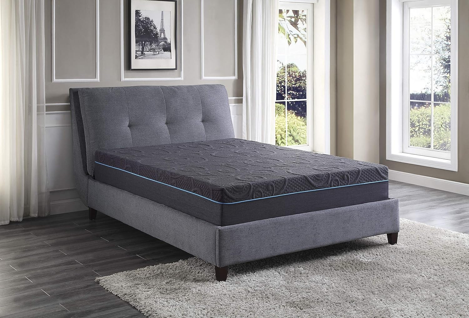 Lyra Twin 11-Inch Gel Hybrid Mattress in Gray for Ultimate Comfort