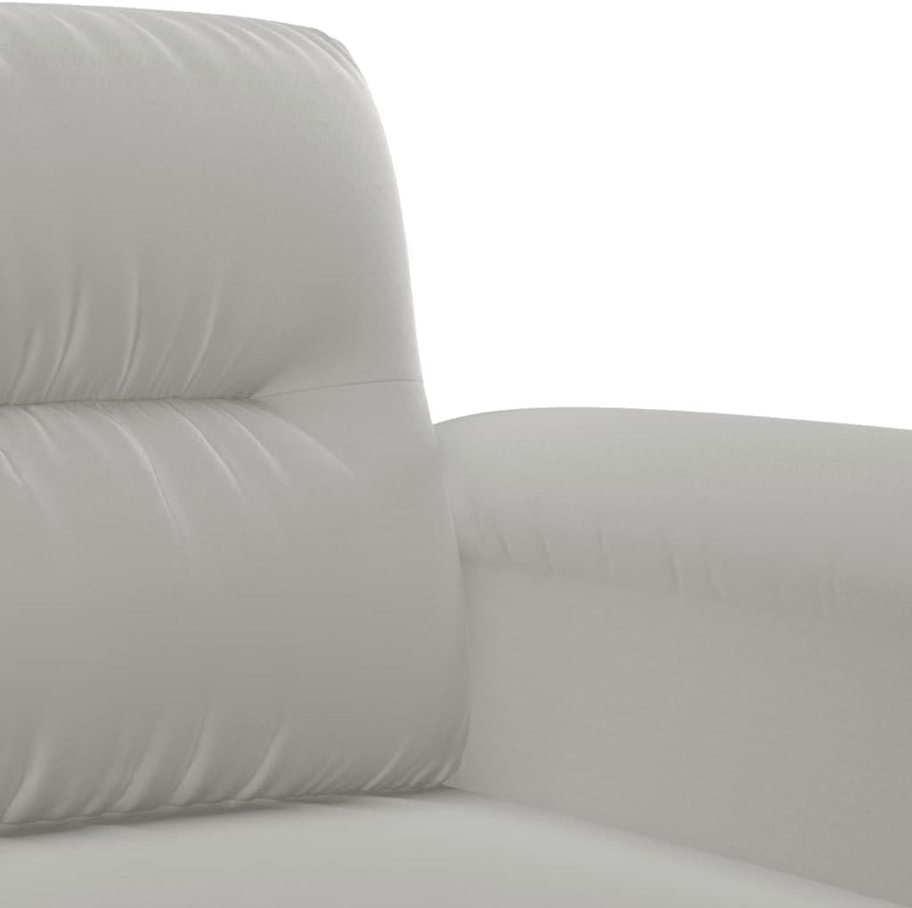 Light Grey Microfiber Sofa Chair for Living Room Bedroom Office, Single