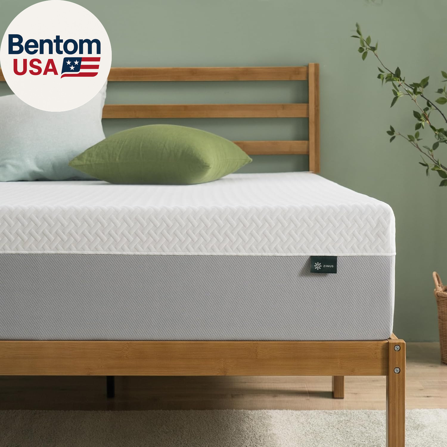 10 Inch Green Tea Essential Memory Foam Mattress [New Version], Queen, Fiberglas