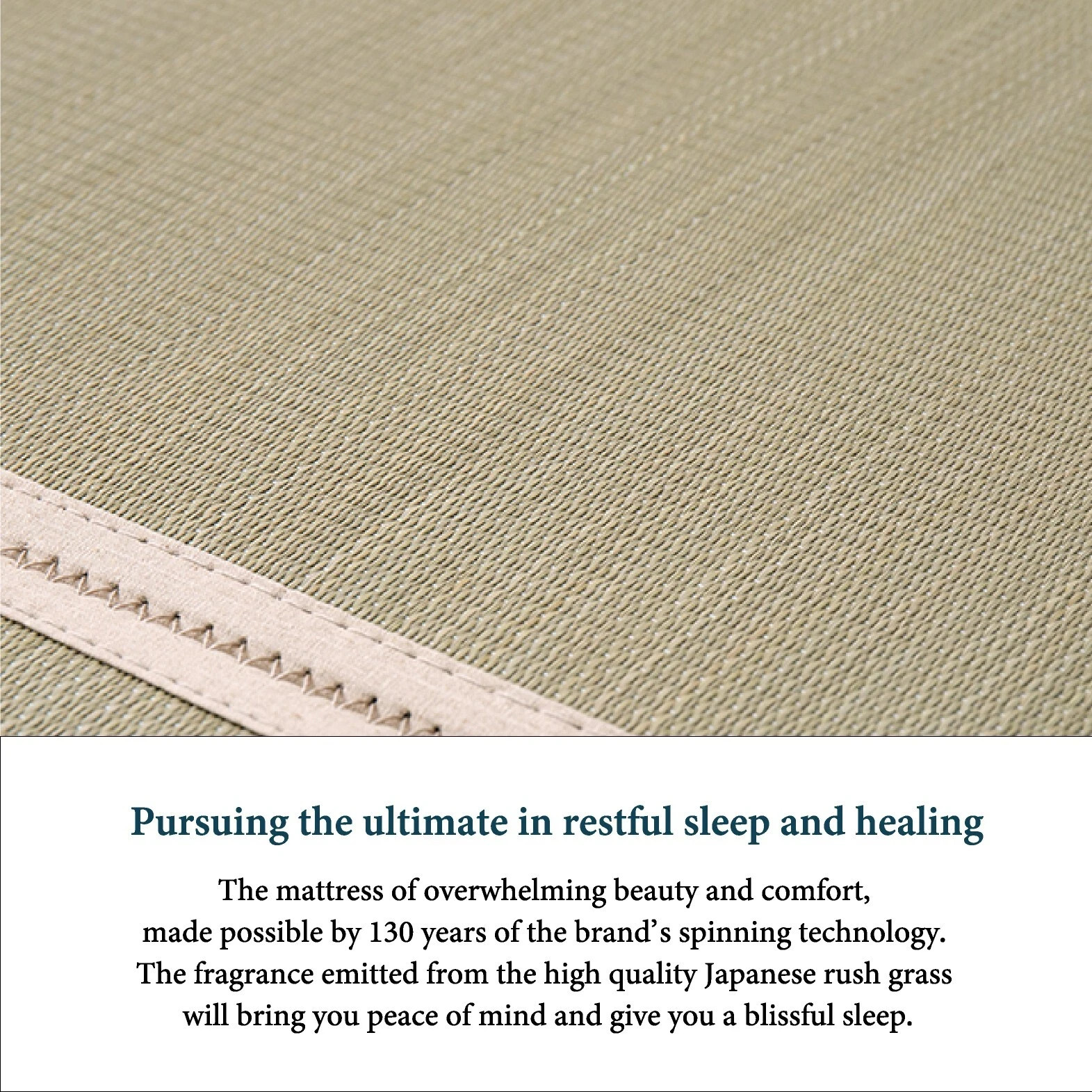 HAGIHARA Tatami Mattress Queen Japanese rush grass Futon mat Foldable Beige 2607
