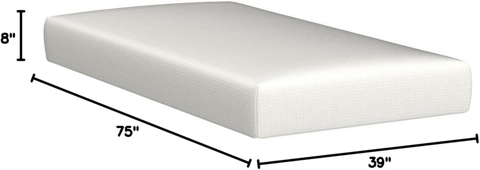 8 Inch Twin Size Mattress, Bamboo Charcoal Memory Foam Mattress, Bed in a Box