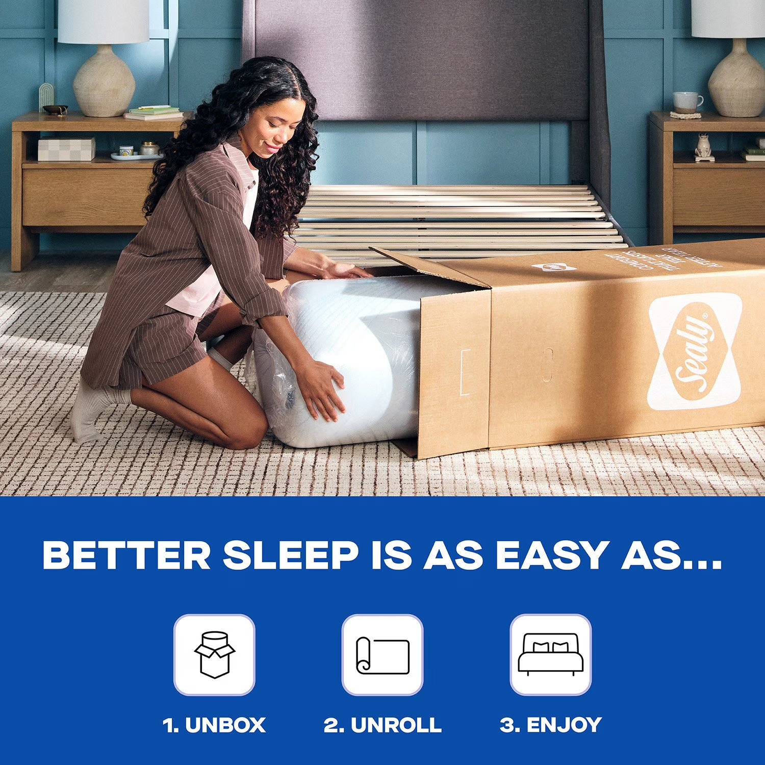 Sealy 10″ Medium Memory Foam Mattress Size Full Free Shipping