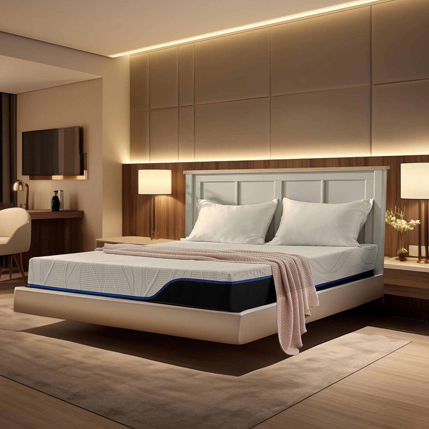 HOME 8″ Queen Memory Foam Mattress, Breathable Bed Mattress, Cooling-Memory F…