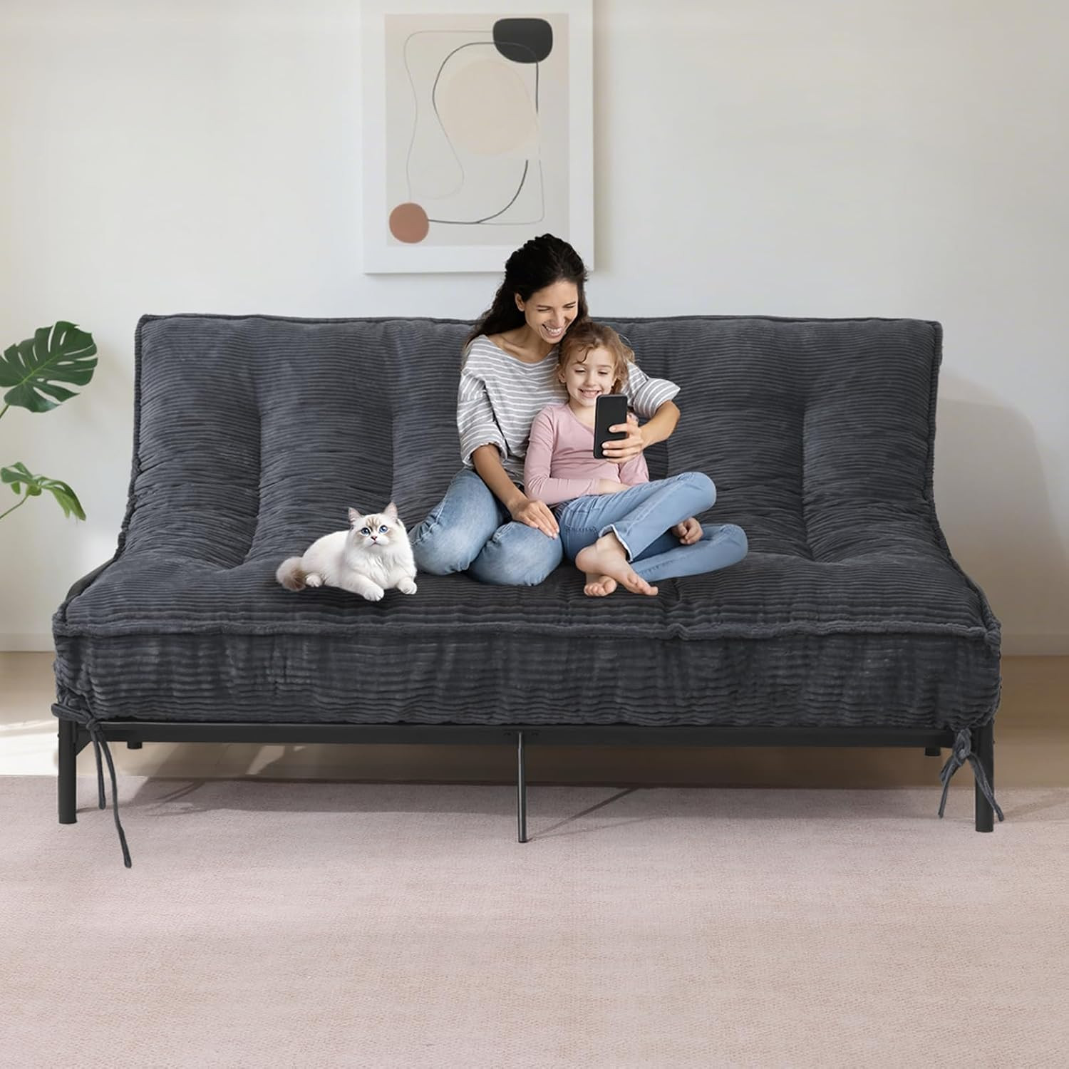 8″ Futon Mattress Full Size, Thick Futons Sofa Couch Bed Sleeper Sofa Bed, Floor