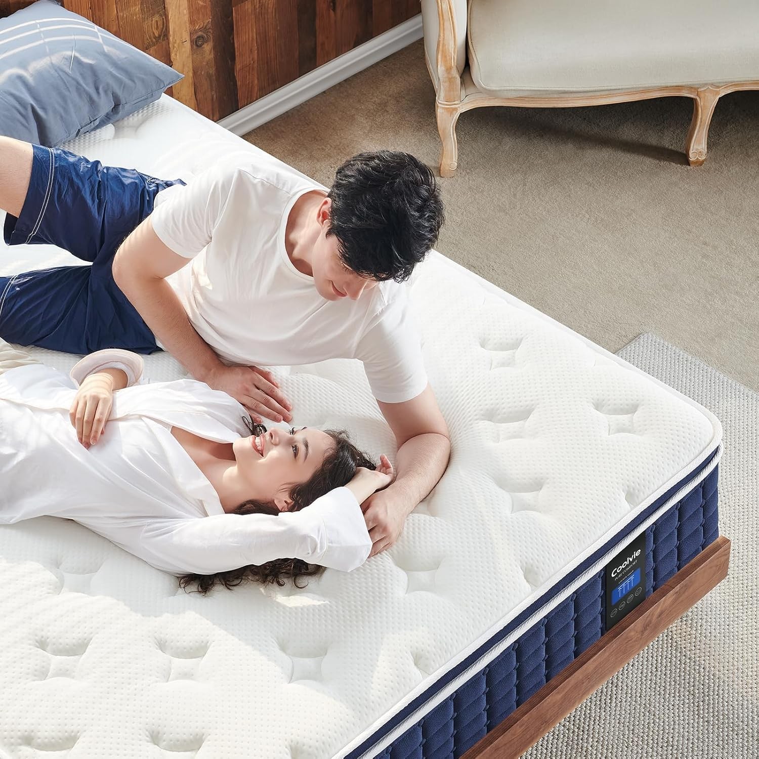 Twin Mattress 12 inch, Multi Layer Comfort Foam and Coil for Extra Back , Med…