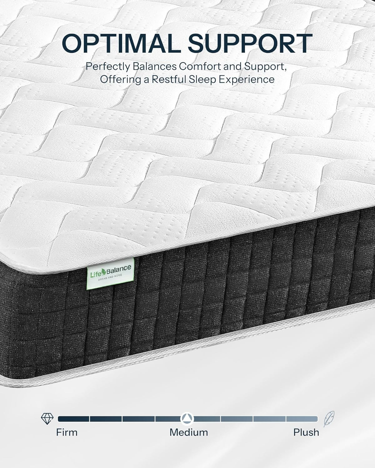 12”Twin Size Mattresses, Hybrid Mattress in a Box with Individual Pocket Coils