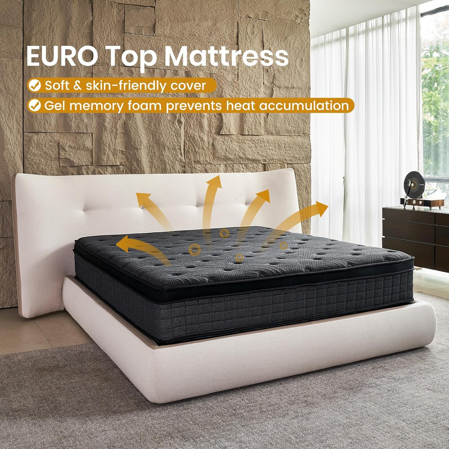 12″ Hybrid Full Mattress with Gel Foam & Pocket Springs for Comfort & Support