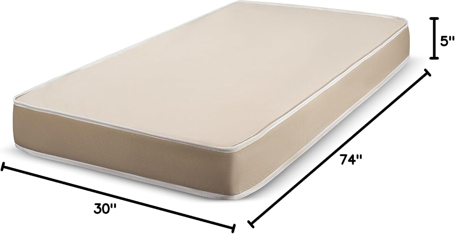 5 inch Fo Mattr with Durable Fabric Cover 30×74 inch for RV, Cot,