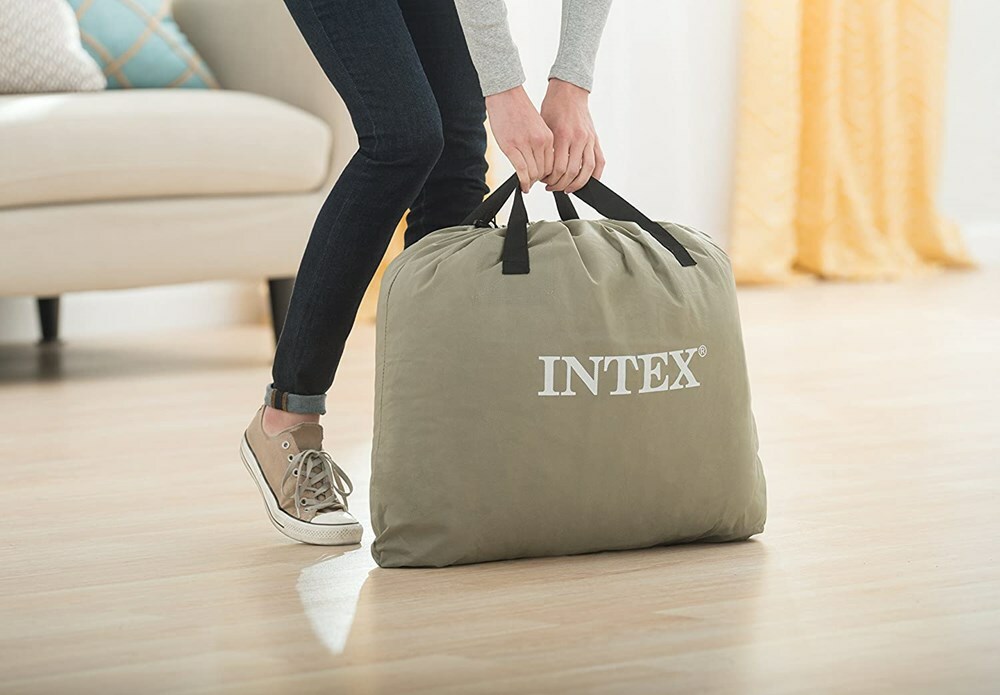 INTEX 16.5 QUEEN Dura-Beam Standard Series Deluxe Pillow Rest Raised Airbed