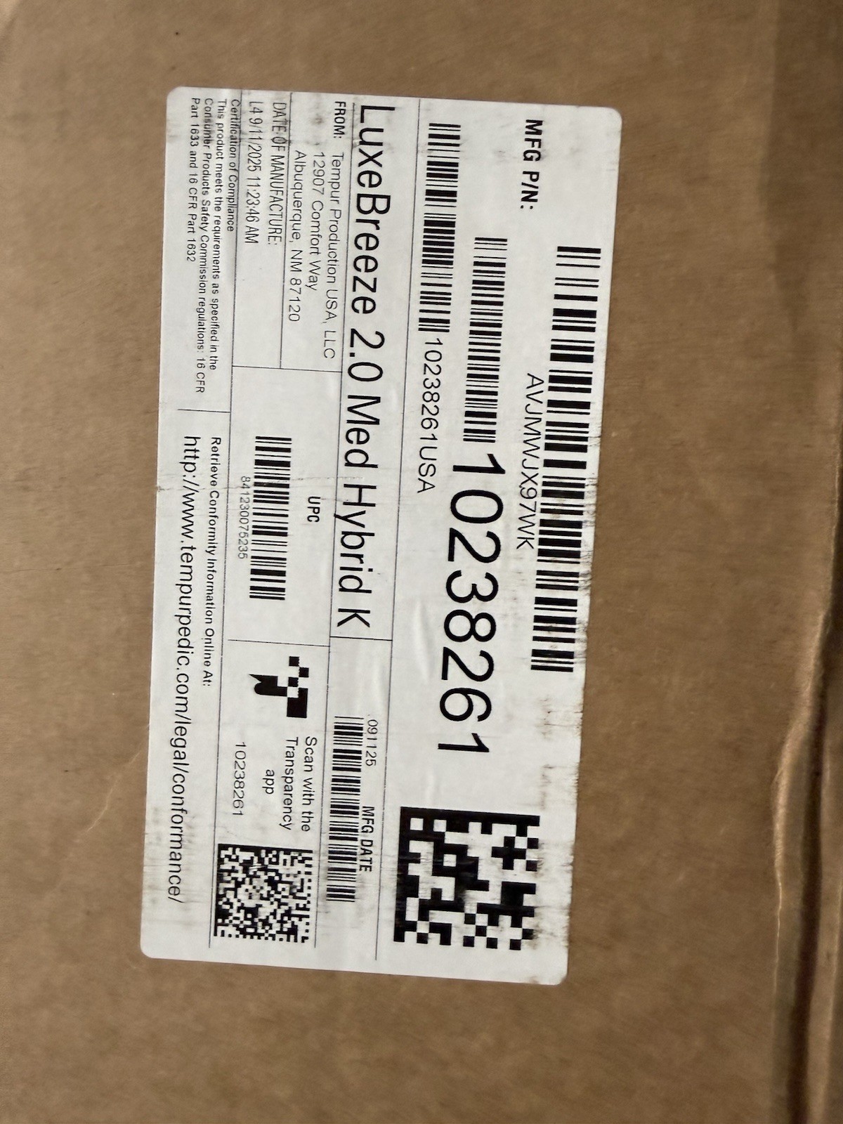 TempurPedic LUXE BREEZE HYBRID 2.0 KING MATTRESS NEW CLEARANCE FAST MSRP $6399