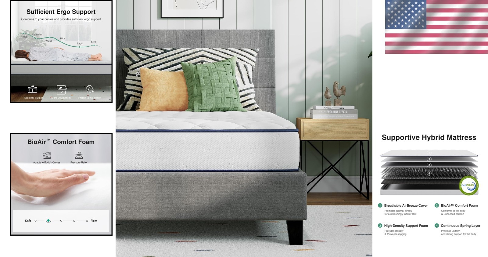 CertiPUR Certified Twin Mattress in a Box – Durable Comfort