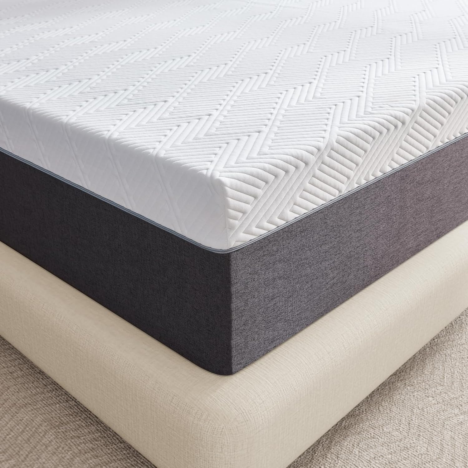 10 Inch Queen Mattress No Fiberglass Gel Memory Foam Mattress for Back Pain, Rel