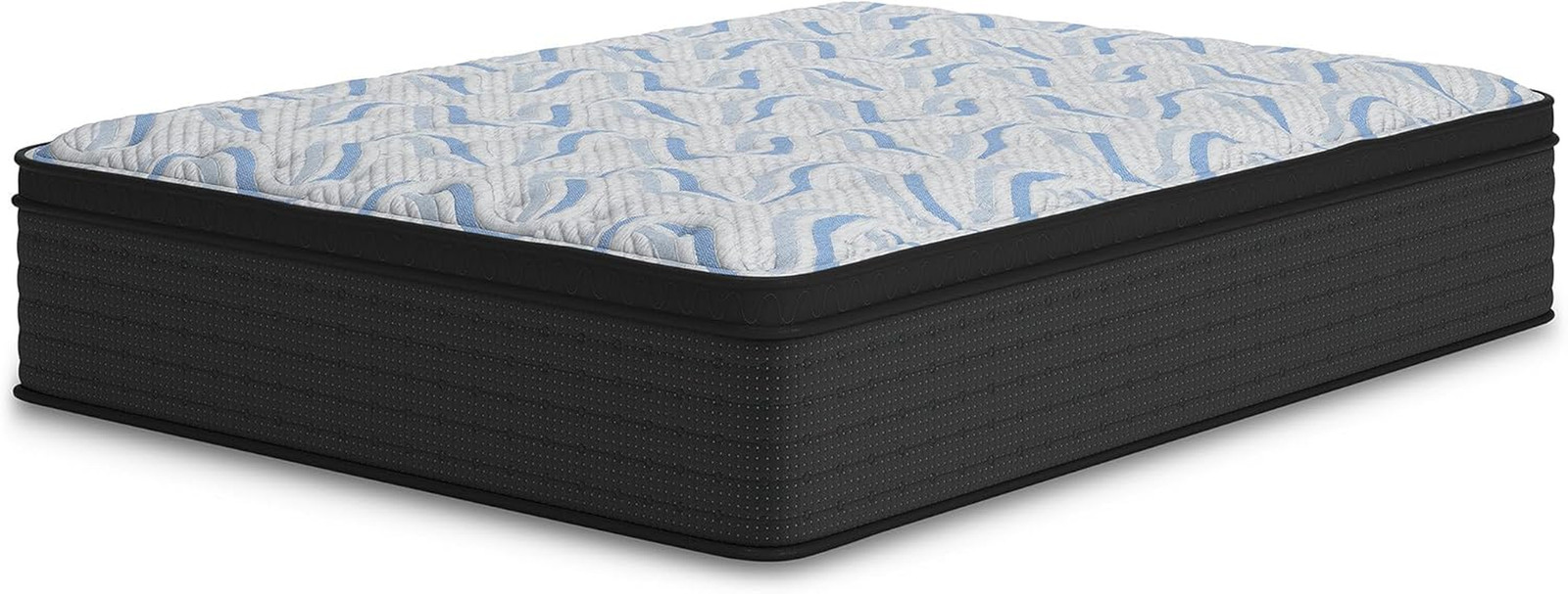 Ashley Elite Springs Plush California King Mattress – Fiberglass Free, Gray/Blue