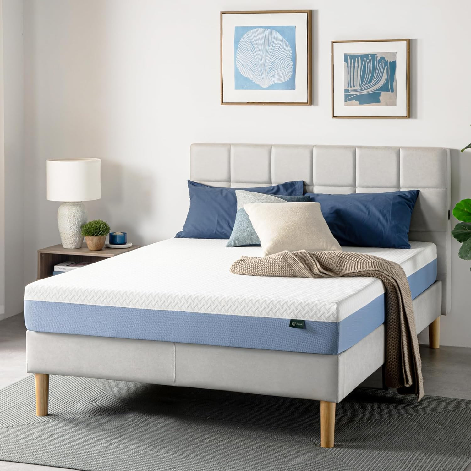 Zinus 8 Inch Full Cooling Essential Memory Foam Mattress [Newversion], Fiberglas
