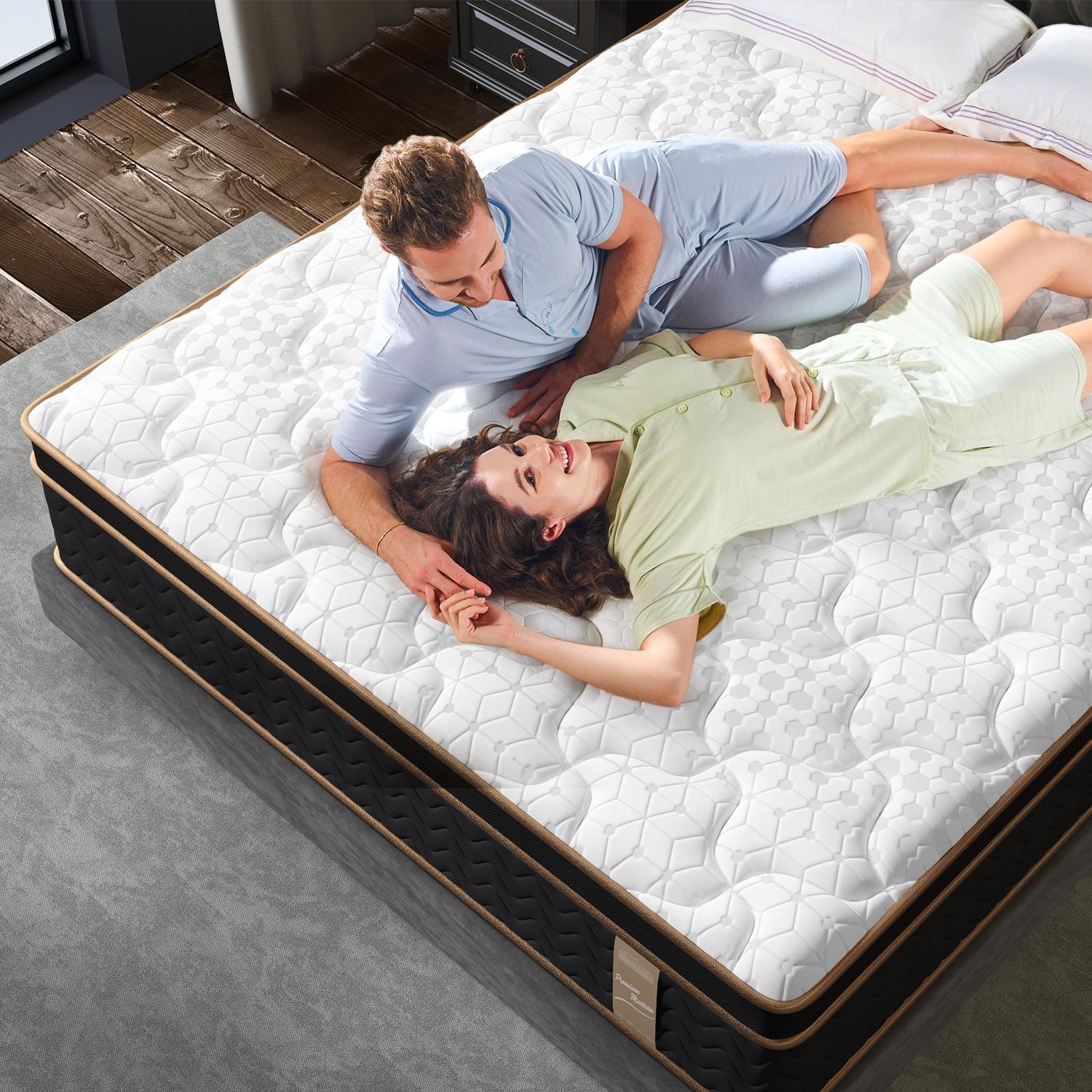 10″ Twin Plush Hybrid Mattresses with Independently Encased Coils