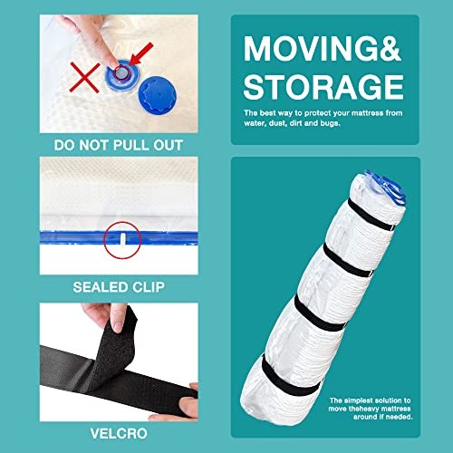 Queen Full Mattress Storage Vacuum Bag for Moving Storage, for Queen-Full
