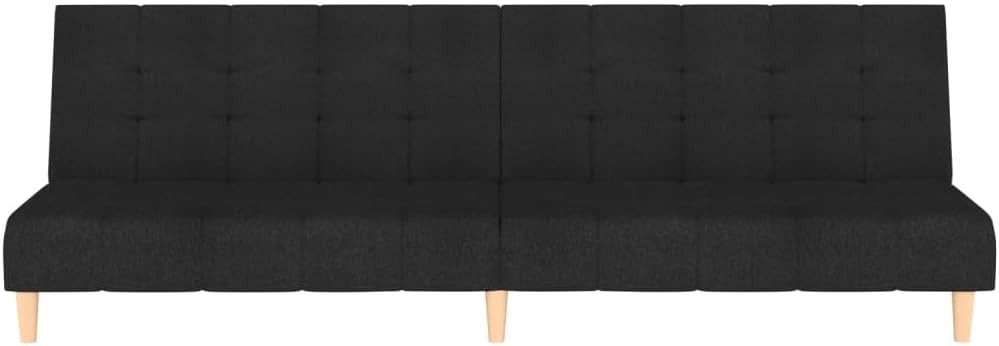 2-Seater Sofa Bed Convertible Sleeper Sofa for Small Spaces, Bla Fabric