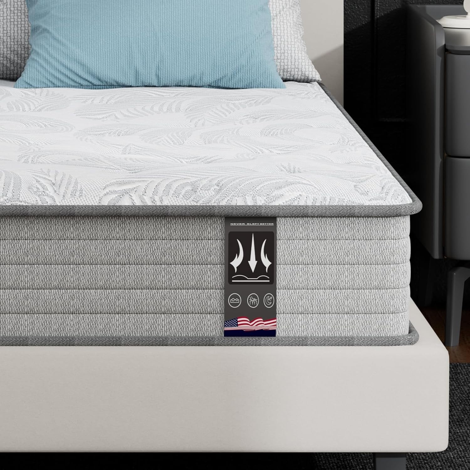 12″ Twin XL Hybrid Mattress Twin Full Queen King Gel Memory Foam Spring in a Box