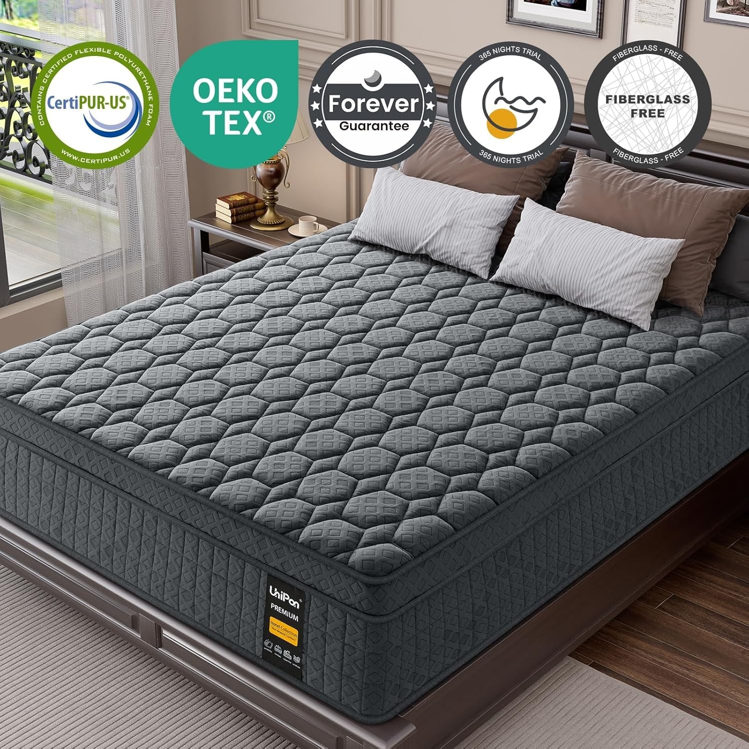 14 Inch Extra Firm Hybrid Mattress Queen Back Lumbar Hip Support