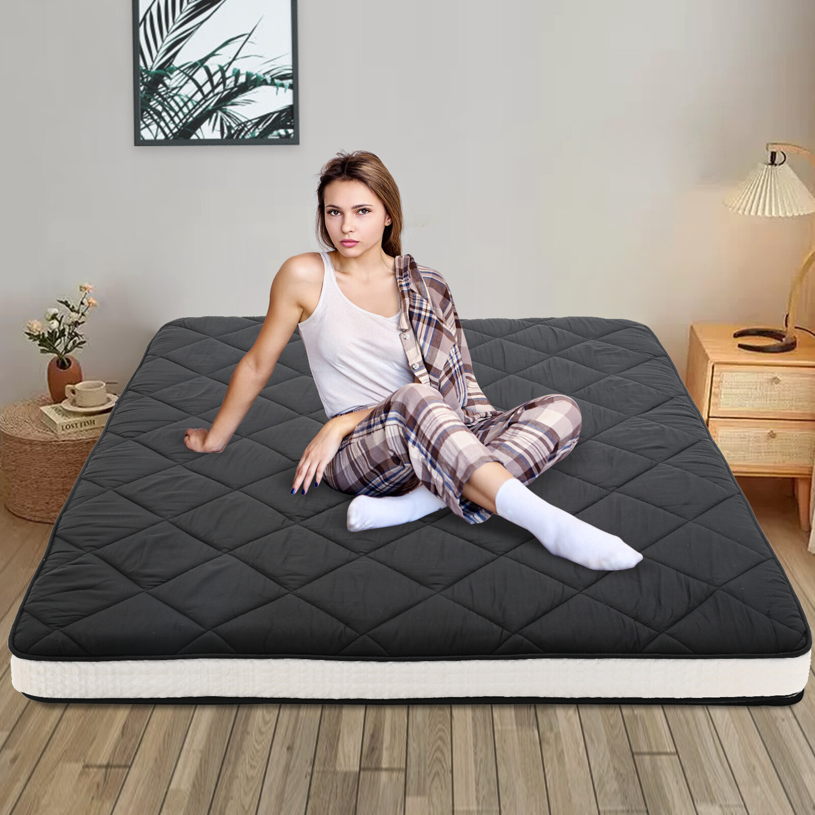SUNYRISY Futon Mattress Upgrade Japanese Floor Mattress Mattress Topper,Folding